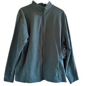CORY VINES NWT Men’s Full Zip Jersey Knit Jacket Size XL in Spruce Green